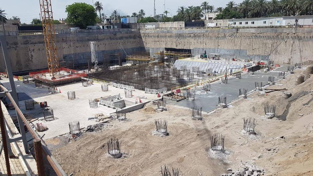 Baghdad Bağdat Merkez Bankası Projesi İksa ve Derin Temel İşleri